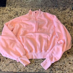 Yogalicious Soft Pink Cozy Half-Zip Pullover